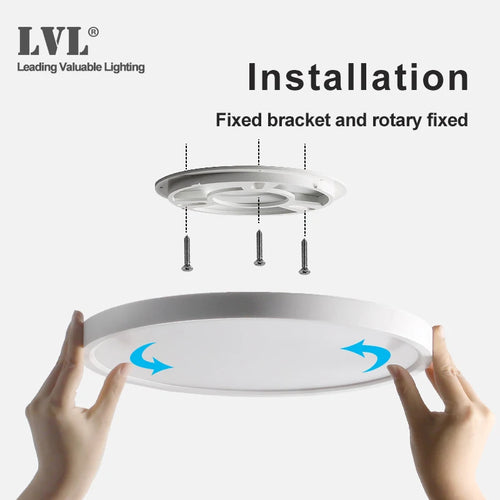 plafonnier led moderne télécommandé à intensité variable - vue 3 sur 14