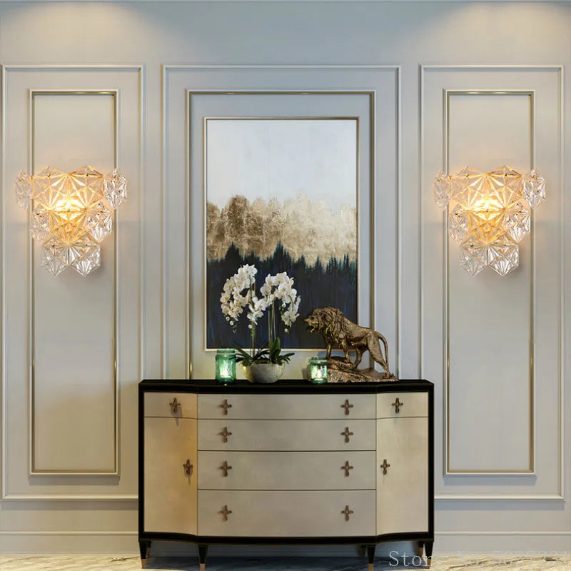 applique murale en cristal de luxe style post-moderne décoratif - vue 5 sur 7