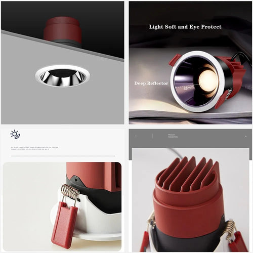 spot led downlight décoration intérieure projecteurs plafonniers - vue 7 sur 7