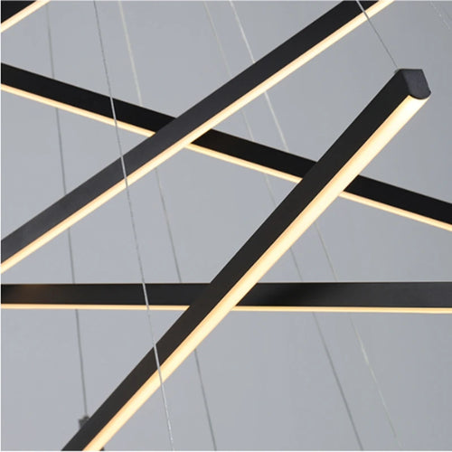 lustre moderne rectangulaire design pour hall et escalier - vue 7 sur 10