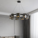 lustre led scandinave en cristal décoration d'intérieur luminaire