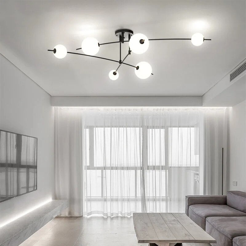 Lustre design à branches minimaliste nordique