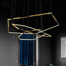 lustre led moderne en acier inoxydable pour intérieur créatif