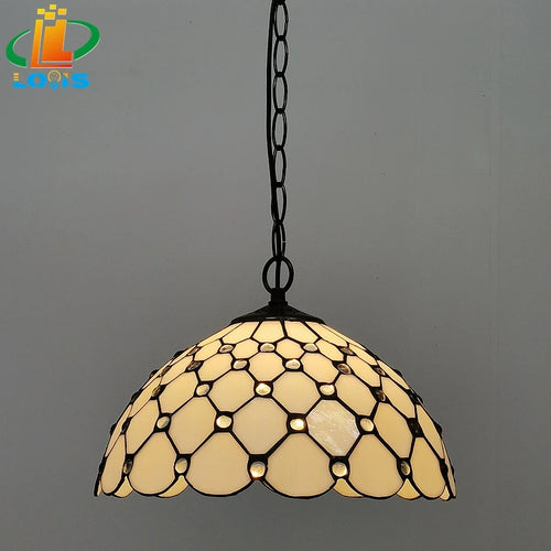 lustre tiffany antique pour restaurant café bar et allée - vue 17 sur 19
