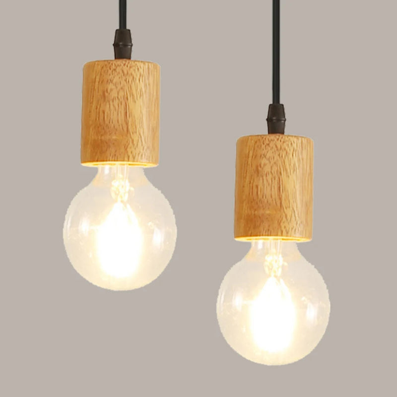 suspension Mengjay Vintage industriel rustique en bois