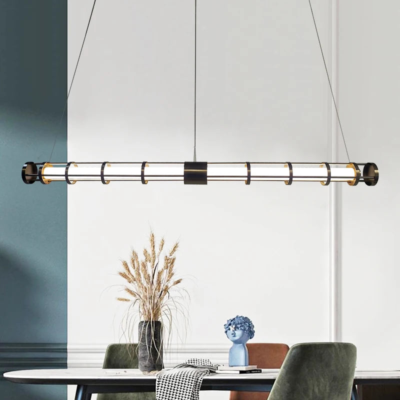 Lustre design led moderne créative style loft rétro - vue 3 sur 10