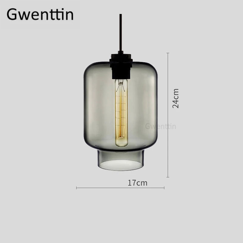 suspension moderne en verre teinté pour décoration intérieure - vue 30 sur 30