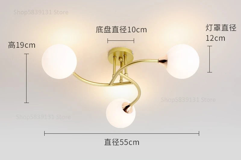 plafonniers modernes simples décoration nordique luminaire créatif - vue 9 sur 17