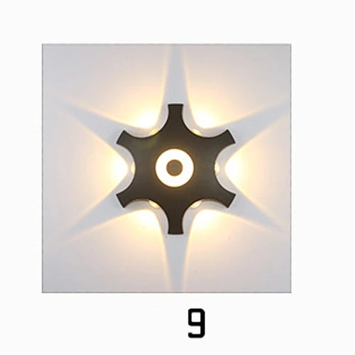 Applique murale extérieure LED moderne noir jardin porche forme IP65 110 V 220 V extérieur numéro de maison lumière étanche éclairage mural - vue 15 sur 15