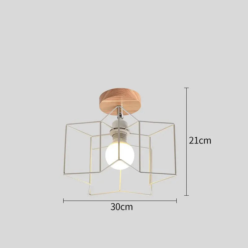 plafonnier led nordique moderne simple en fer triangle - vue 15 sur 18