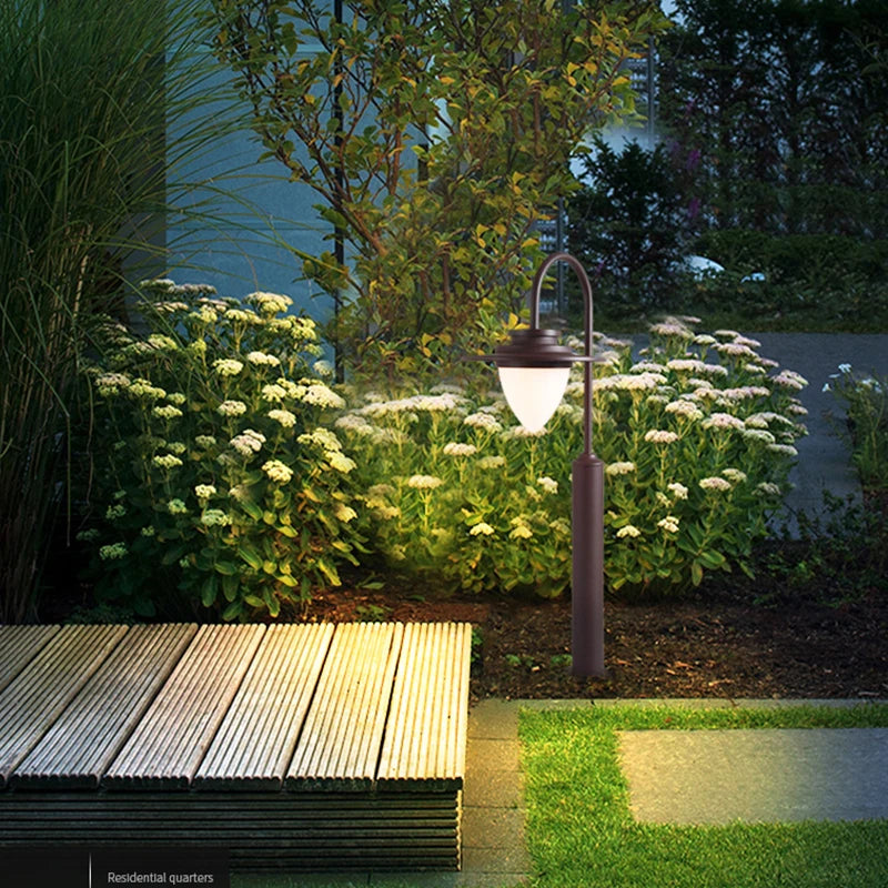 Lampadaire extérieur de pelouse pour jardin moderne en aluminium