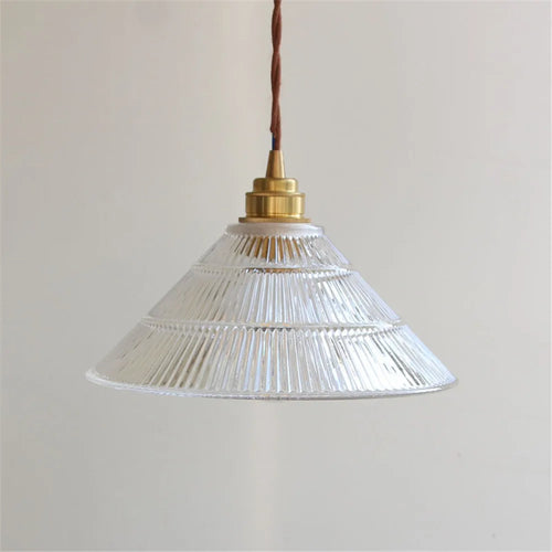suspension moderne en laiton et verre pour décoration intérieure - vue 5 sur 6