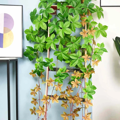 plantes artificielles avec grandes feuilles pour décoration murale - vue 2 sur 6