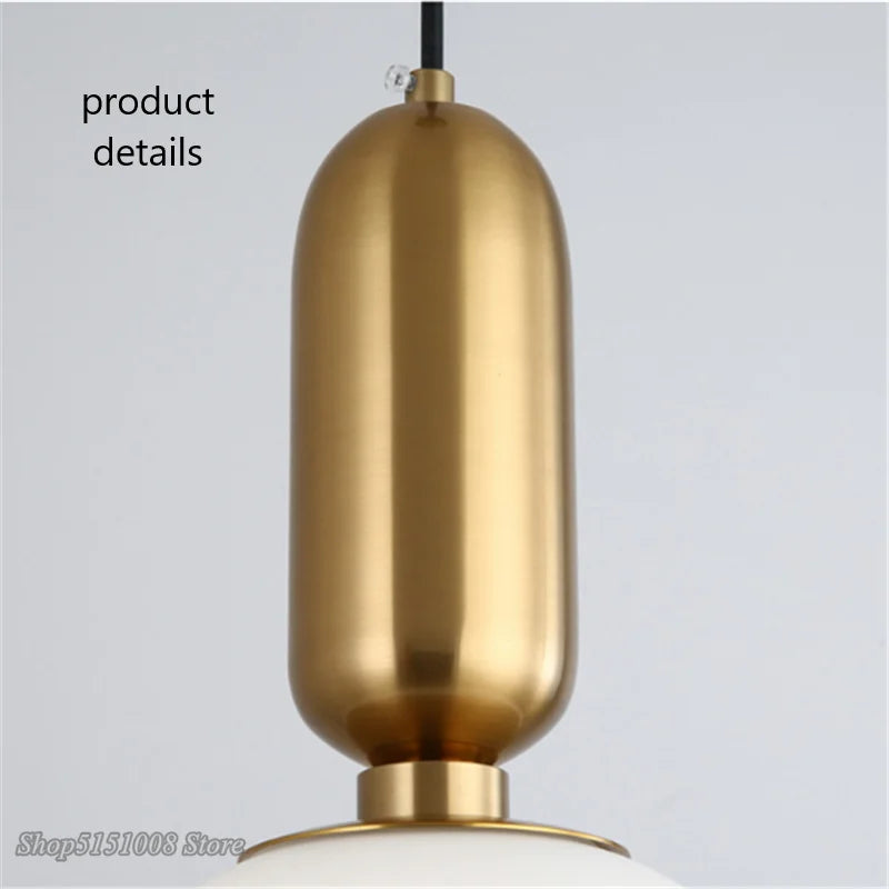 boule de verre moderne suspension led luminaire décoratif - vue 4 sur 15