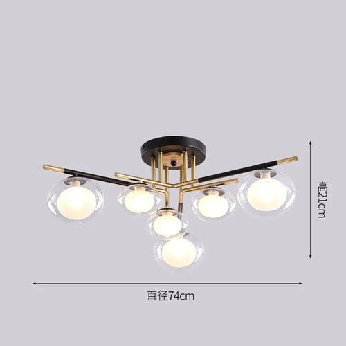 plafonniers nordiques simples luxe décoration maison luminaires suspendus - vue 10 sur 9