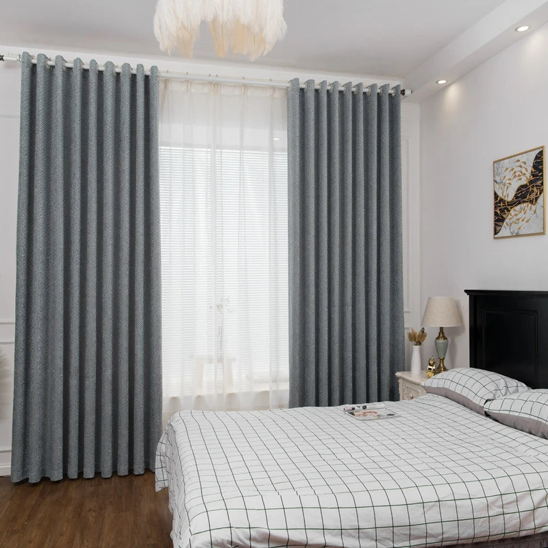 Rideau occultant motif géométrique style moderne sur mesure - vue 3 sur 11