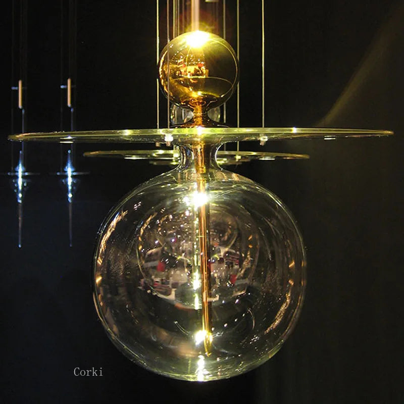 suspension en verre design nordique pour intérieur décoratif - vue 3 sur 8