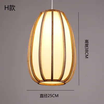lustre en bambou style zen pour ambiance relaxante - vue 10 sur 29