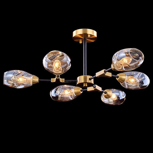 lustre en verre transparent pour intérieur design élégant - vue 4 sur 8