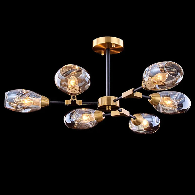 lustre en verre transparent pour intérieur design élégant - vue 3 sur 8
