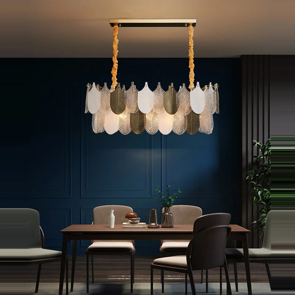 lustre design art déco moderne en acier inoxydable à led - vue 2 sur 12