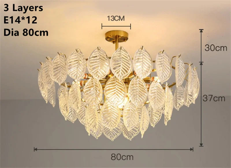 lustre vintage moderne en verre doré pour décoration intérieure