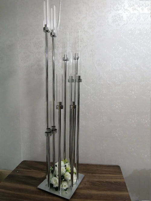 10 têtes de chandelier en métal pour décoration de mariage et fêtes - vue 9 sur 10