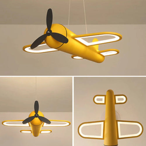 lustre led moderne en forme d'avion pour chambre d'enfant - vue 5 sur 10