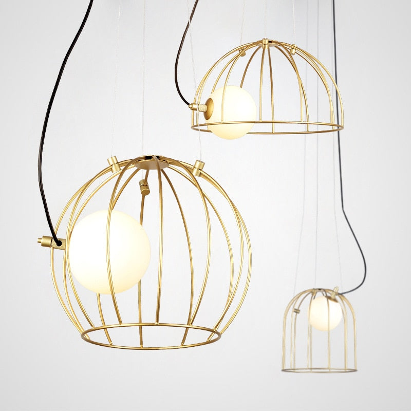 Suspension design avec abat-jour métallique ajouré Ohio - vue 6 sur 10
