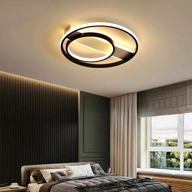 plafonnier led rond avec télécommande pour intérieur moderne - vue 4 sur 12