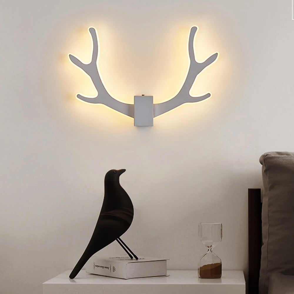 Lustre LED bois blanc intérieur applique - vue 4 sur 8