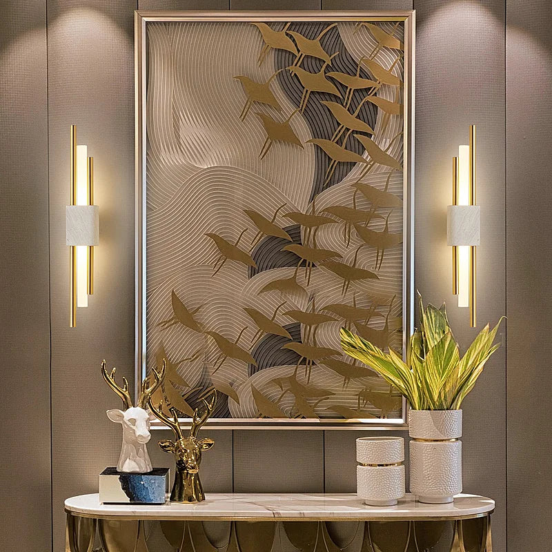 applique murale led en marbre design moderne décoratif