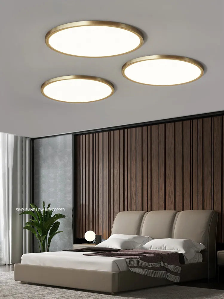 plafonnier cuivre design moderne minimaliste décoratif