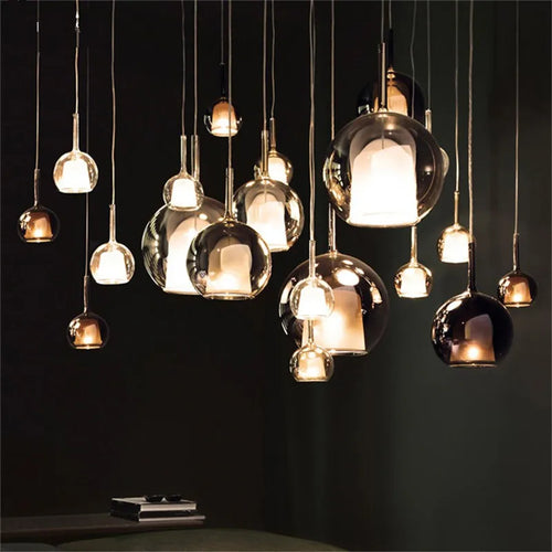 Suspension design moderne nordique en verre design penta glo - vue 6 sur 14