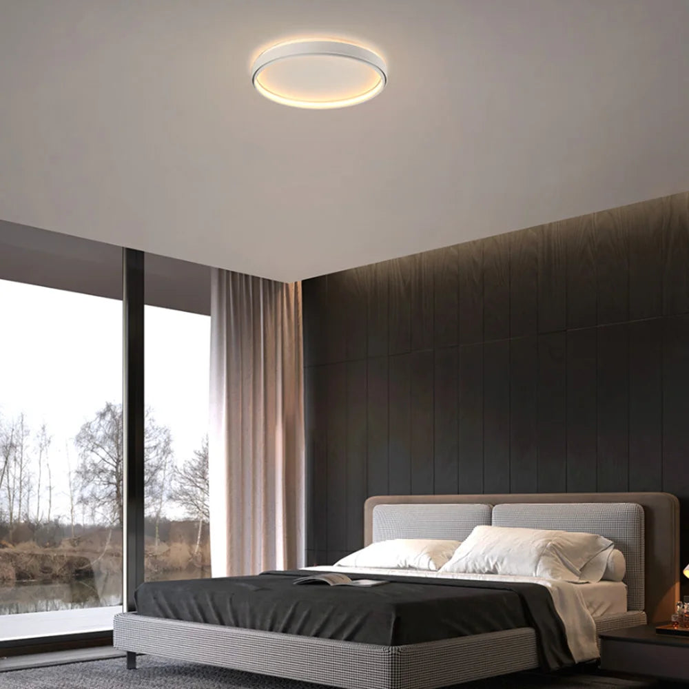 plafonnier led rond blanc - vue 3 sur 6
