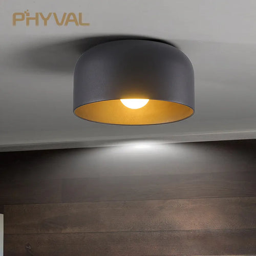 Plafonnier LEDs lumière nordique maison salon décor noir/blanc éclairage