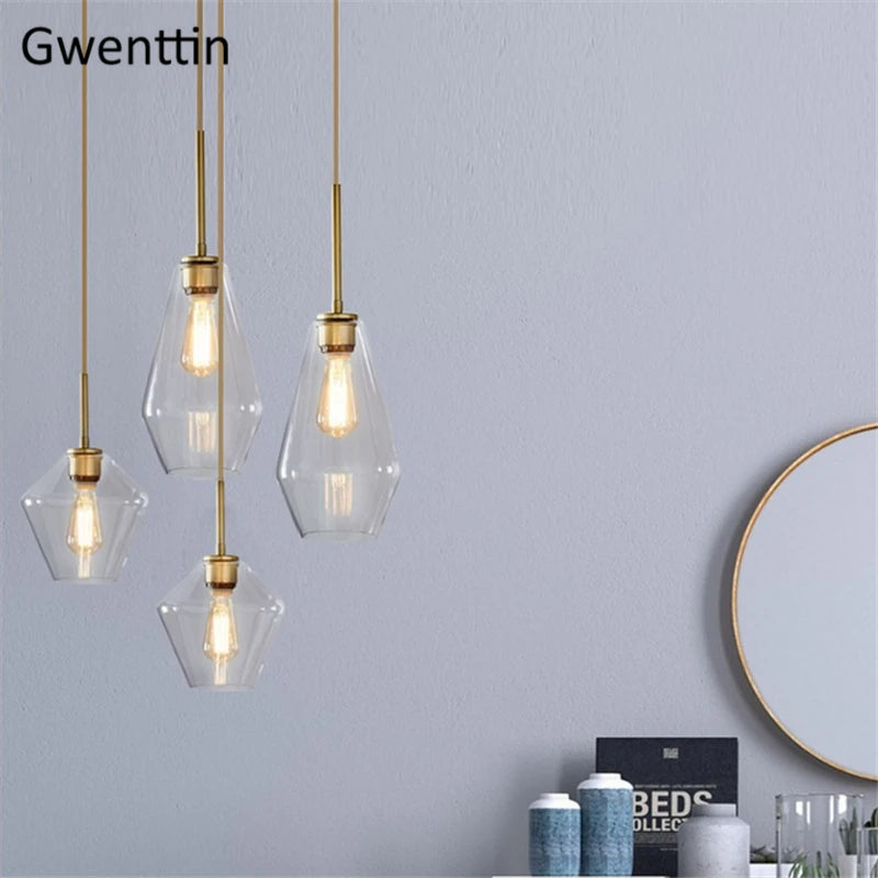 suspension moderne en verre pour décoration intérieure élégante - vue 4 sur 12
