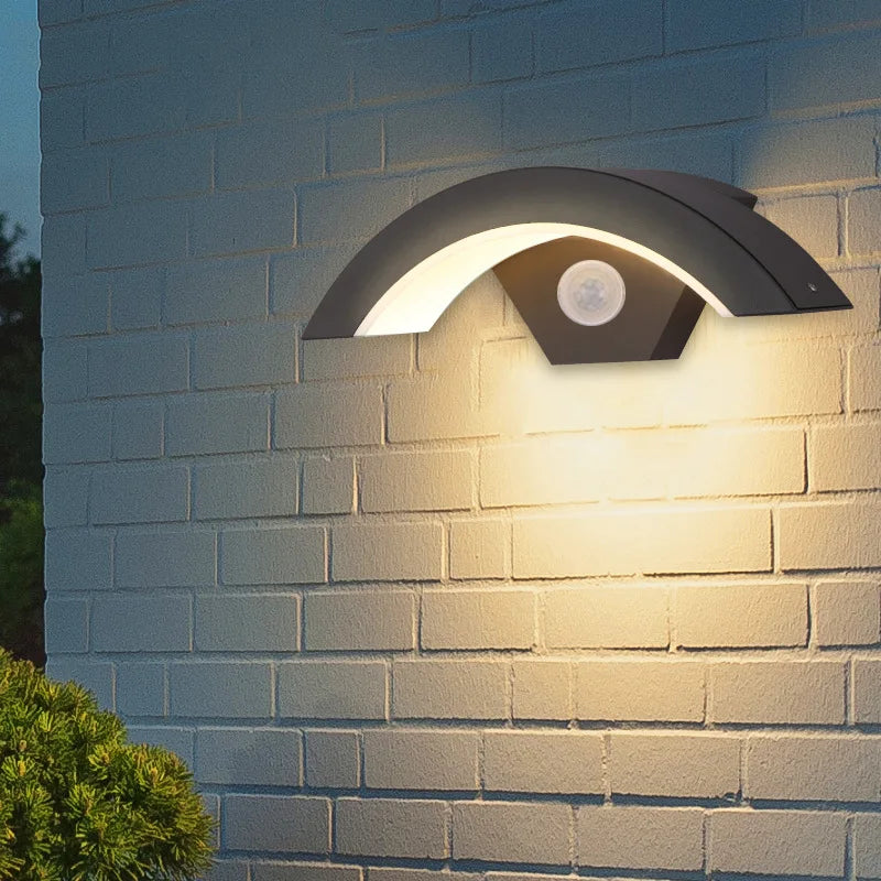 18W 30W Outdoor LED Wall Lamp PIR Motion Sensor IP65 Waterproof Porch Light Balcony Garden Corridor Wall Sconce Lighting Fixture - vue 5 sur 15