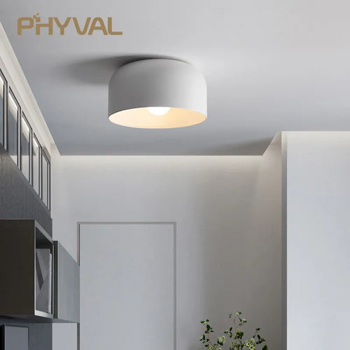 Plafonnier LEDs lumière nordique maison salon décor noir/blanc éclairage
