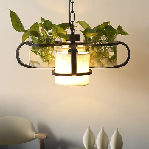 suspension moderne en forme de plante chinoise pour bar et restaurant - vue 10 sur 13