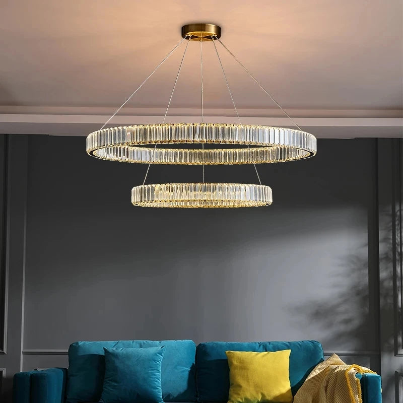 lustre moderne en cristal design haut de gamme élégant et raffiné - vue 7 sur 18