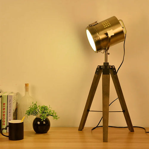 lampadaire nordique en bois massif avec éclairage led moderne