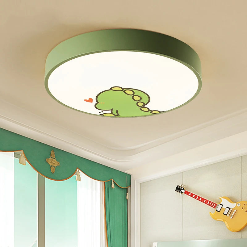 Plafonnier de chambre d'enfants moderne avec télécommande appliques acryliques de dessin animé mignon LED plafonnier rond éclairage d'enfants de fille