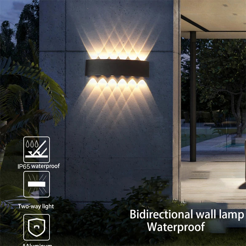 applique murale led extérieur étanche en aluminium - vue 4 sur 11