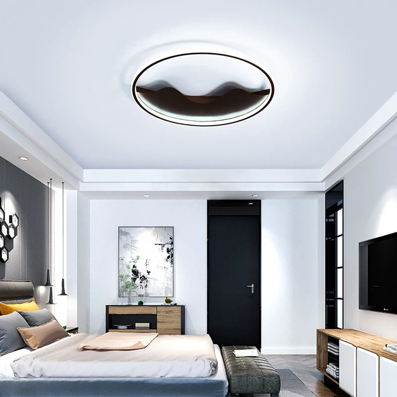 plafonnier en aluminium rond pour luminaires décoratifs d'intérieur - vue 5 sur 12