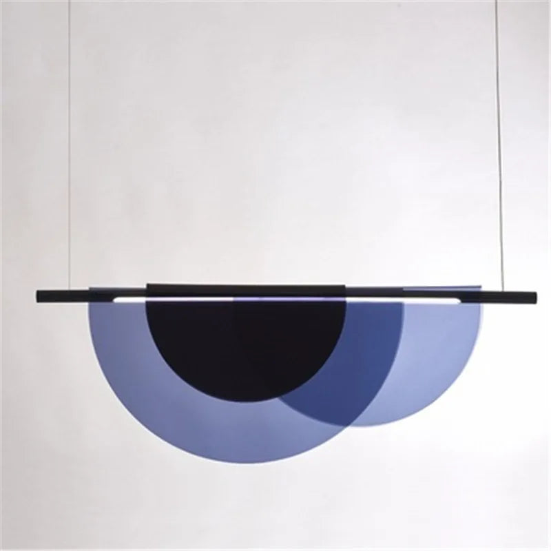 lustre moderne en acrylique pour restaurant bar café lumineux et créatif - vue 6 sur 10