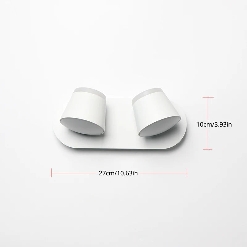 applique murale led réglable 360° - vue 8 sur 12