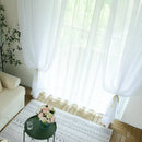 Voilage tulle transparent mesure hauteur 300cm salon chambre