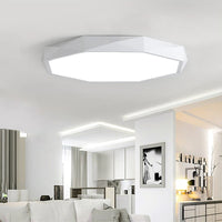 Plafonnier LED géométrique noir ou blanc