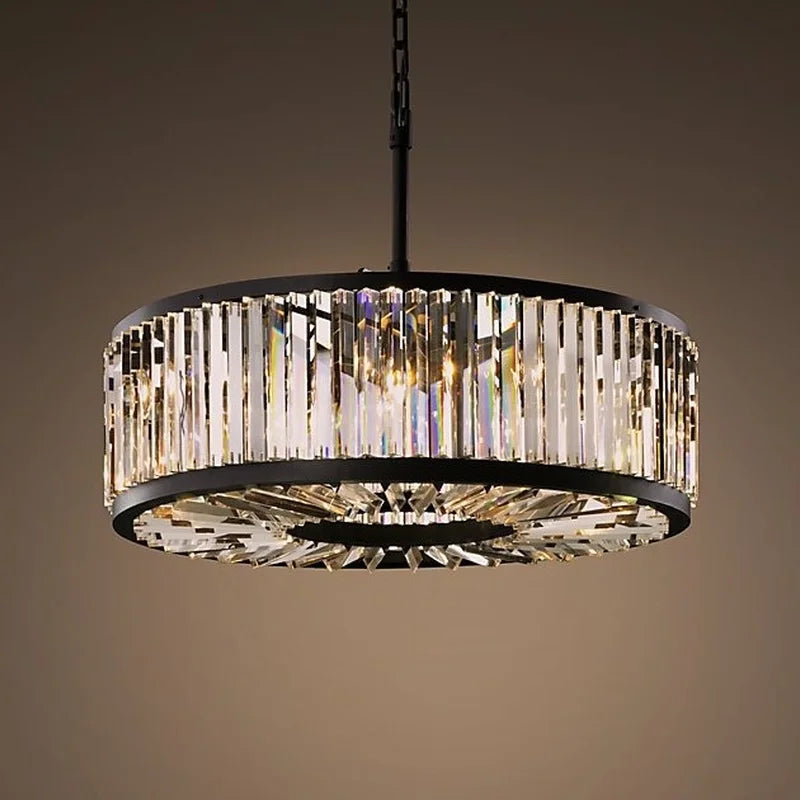 lustre moderne vintage en cristal éclairage suspendu pour maison hôtel villa